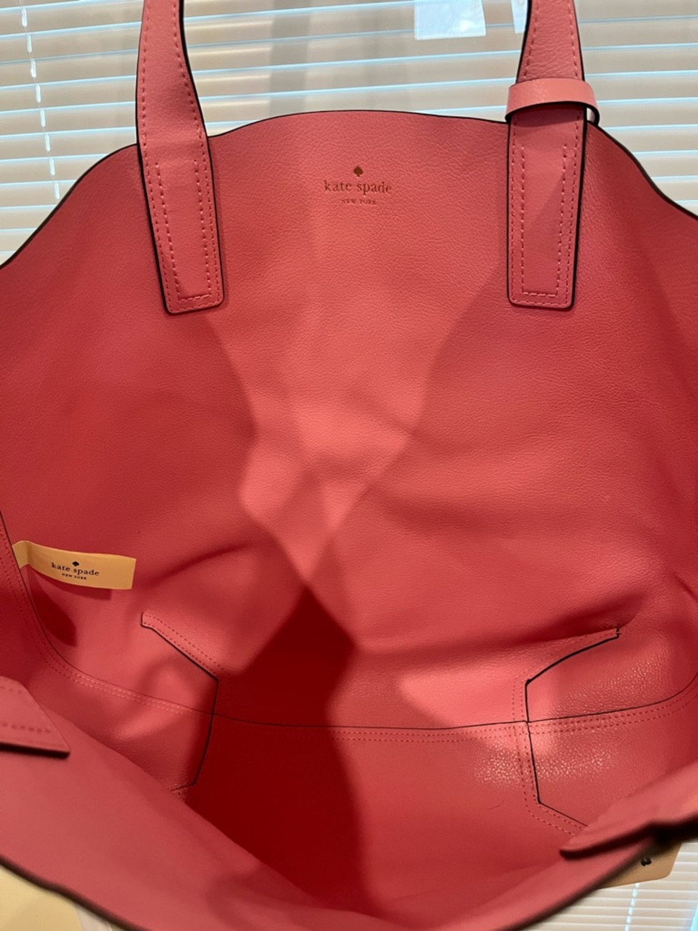 Kate Spade Reversible Pink Floral Print Tote with Cream Accents - Picture 7 of 9